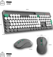 Pack Clavier et Souris Sans Fil Advance Pep'S Gris/Blanc AZERTY - 2