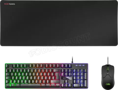 Pack Gamer 4 en 1 Mars Gaming We Gamium RGB Noir
