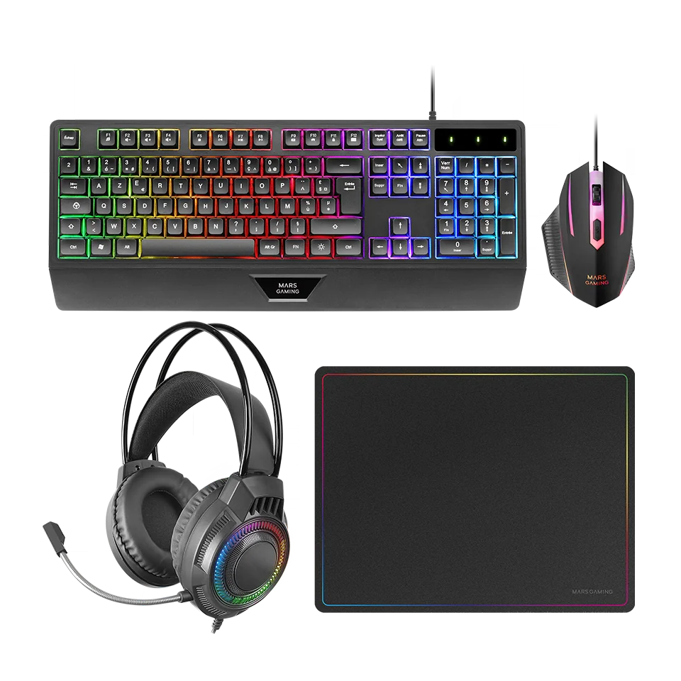 Mars Gaming MCP124PRO - Combo Gaming 4 en 1