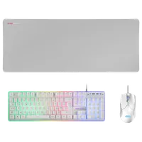 Mars Gaming MCPXWFR - Pack Clavier Souris Gaming Blanc
