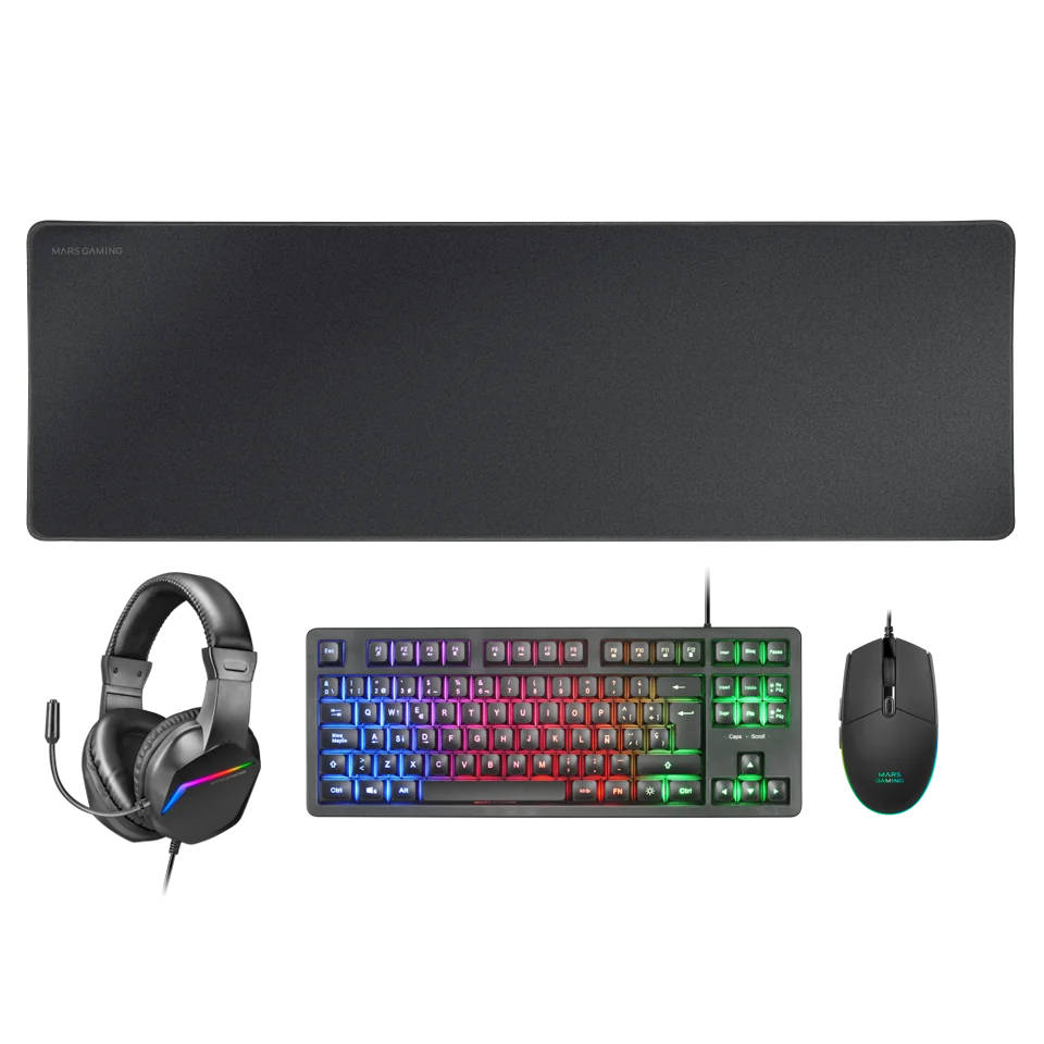 Mars Gaming MCPRGB3FR - Pack Gaming 4 en 1