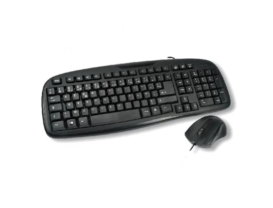 Ensemble Clavier + Souris Filaire USB AZERTY Noir MCL Samar ACK-2012/N