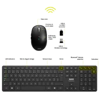 Pack Bureau Complet 5 en 1 sans Fil Bluetooth & USB-C - Clavier, Souris, Webcam, Station d'accueil, Support - 3