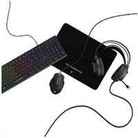 Pack Gamer 4 en 1 The G-Lab Combo Argon Evolution RGB : Clavier, Souris, Casque et Tapis - 1