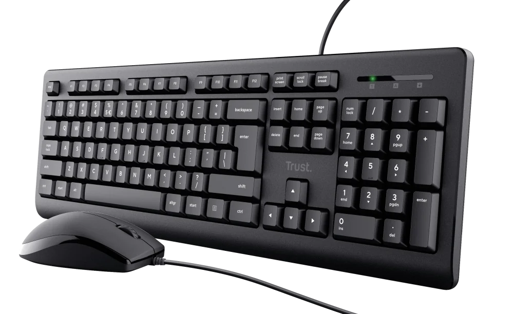 Trust Primo - Pack Clavier et Souris USB AZERTY Noir