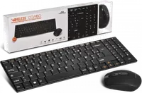 Pack Clavier et Souris Sans Fil Advance Slim Compact AZERTY Noir - 3