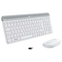 Pack Clavier et Souris Sans Fil Logitech MK470 Slim AZERTY Blanc