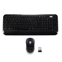 Pack Clavier et Souris Sans Fil WE Deluxe Noir - Confort et Efficacité Professionnelle