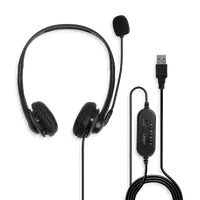 Lindy Micro-casque filaire USB Type A avec contrôle In-line - 2