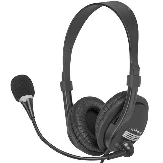 Casque Micro Natec Drone Noir/Orange Jack 3.5mm