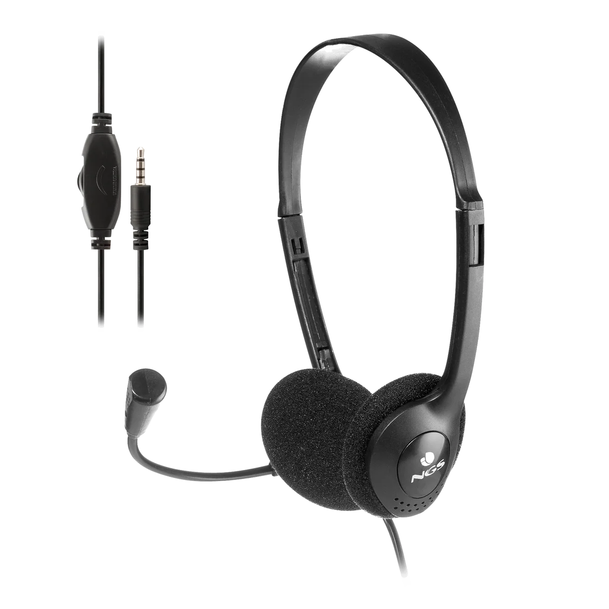 NGS MS103 MAX Casque Avec fil Arceau Appels/Musique Noir