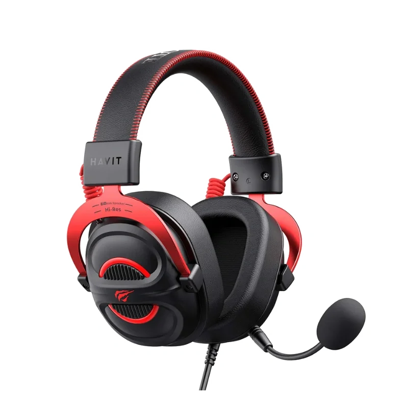 Casque Gamer filaire Havit Fuxi H2002E Pro (Noir/Rouge)