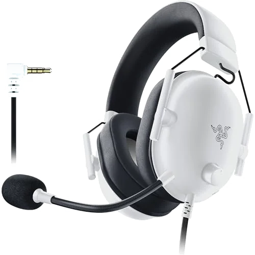 Casque Gaming Filaire Razer BlackShark V2 X Blanc - Son 7.1 & Annulation Passive du Bruit