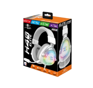 Casque Gaming Spirit Of Gamer Elite H40 Artic Blanc RGB - Multiplateforme