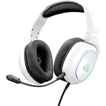 Casque Gaming RGB Korp Radium Blanc - Son Stéréo, Micro Détachable