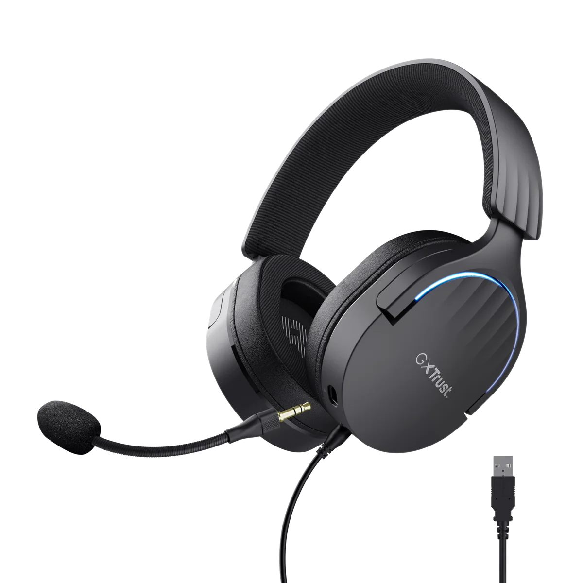 Trust GXT 490 FAYZO Casque Avec fil Arceau Gaming USB Type-A Noir