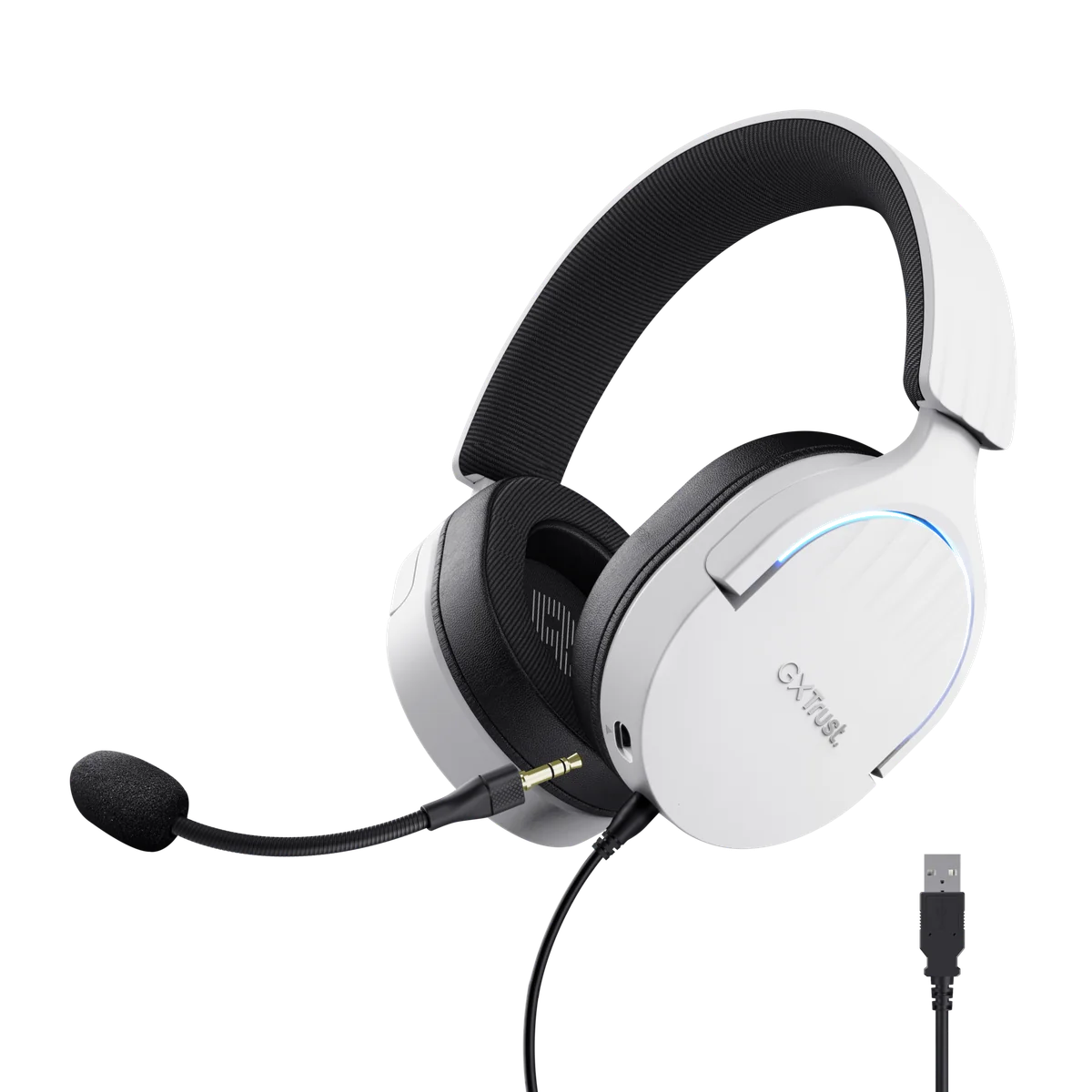 Trust GXT 490 FAYZO Casque Avec fil Arceau Moto USB Type-A Noir, Blanc