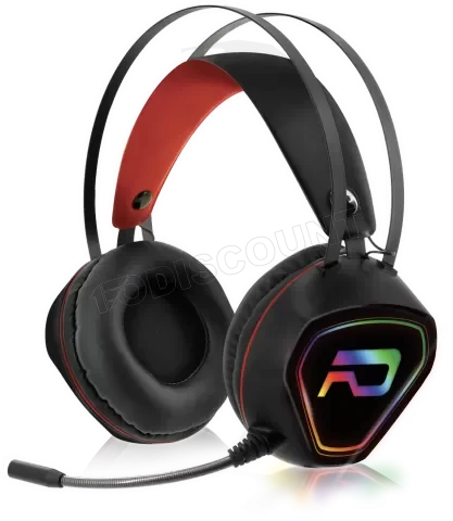 Casque Gamer Filaire Advance GTA 230 RGB Noir/Rouge