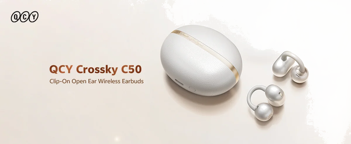 Écouteurs Bluetooth QCY Crossky C30 Open-Ear avec Clip d'Oreille - Autonomie 25h