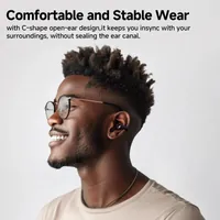 Écouteurs Bluetooth QCY Crossky C30 Open-Ear avec Clip d'Oreille - Autonomie 25h - 3