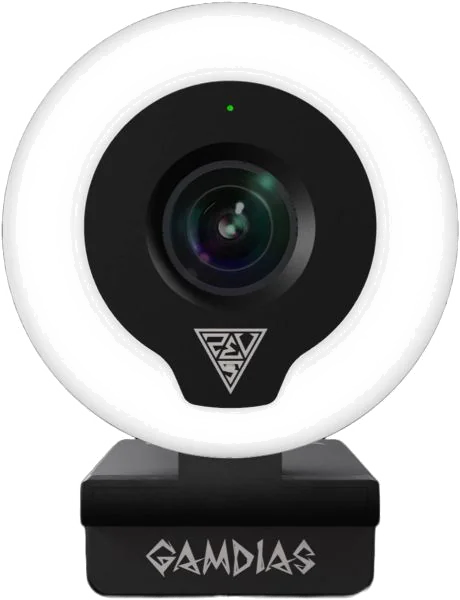Webcam Gamdias Iris M1 Full HD 1080p 60fps avec Éclairage Ring Light et Autofocus