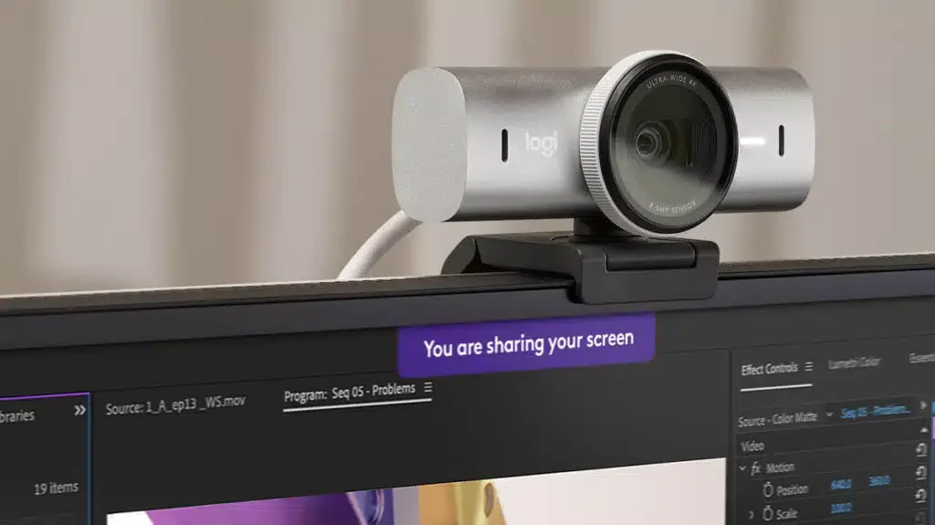 Webcam Logitech MX Brio 705 4K - Qualité Professionnelle avec IA
