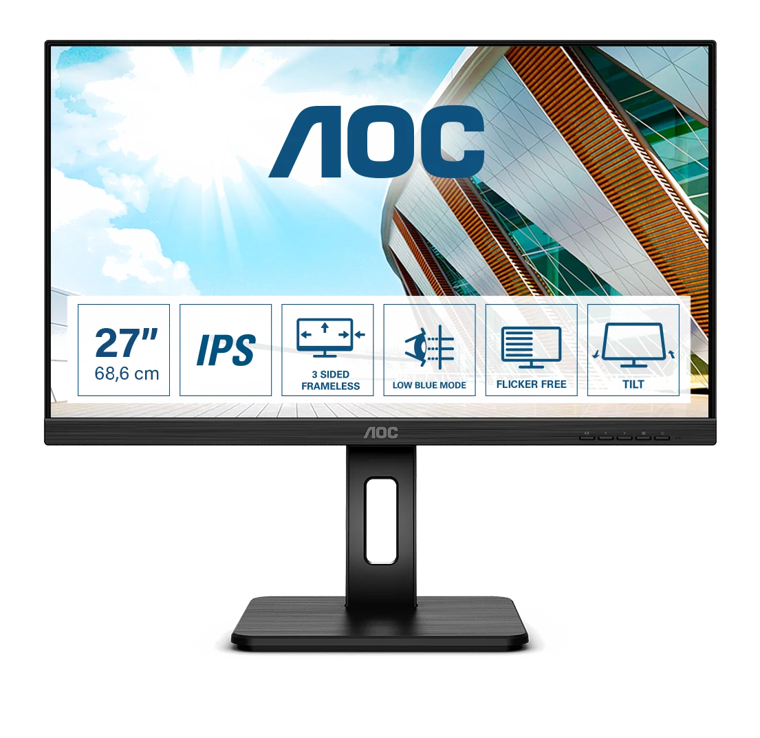 AOC P2 Q27P2Q écran plat de PC 68,6 cm (27") 2560 x 1440 pixels Quad HD LED Noir