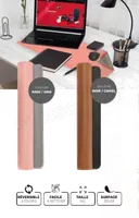 Tapis de Souris XXL Réversible Rose/Gris en PU