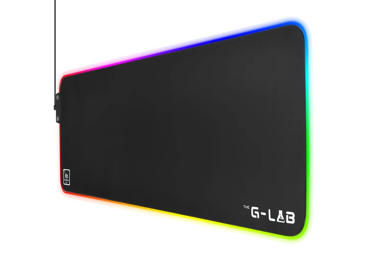 Tapis de Souris The G-Lab Rubidium RGB - Taille XXL (Noir)