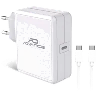 Chargeur Secteur Advance PowerFlex Turbo 65W USB-C + USB-A Blanc