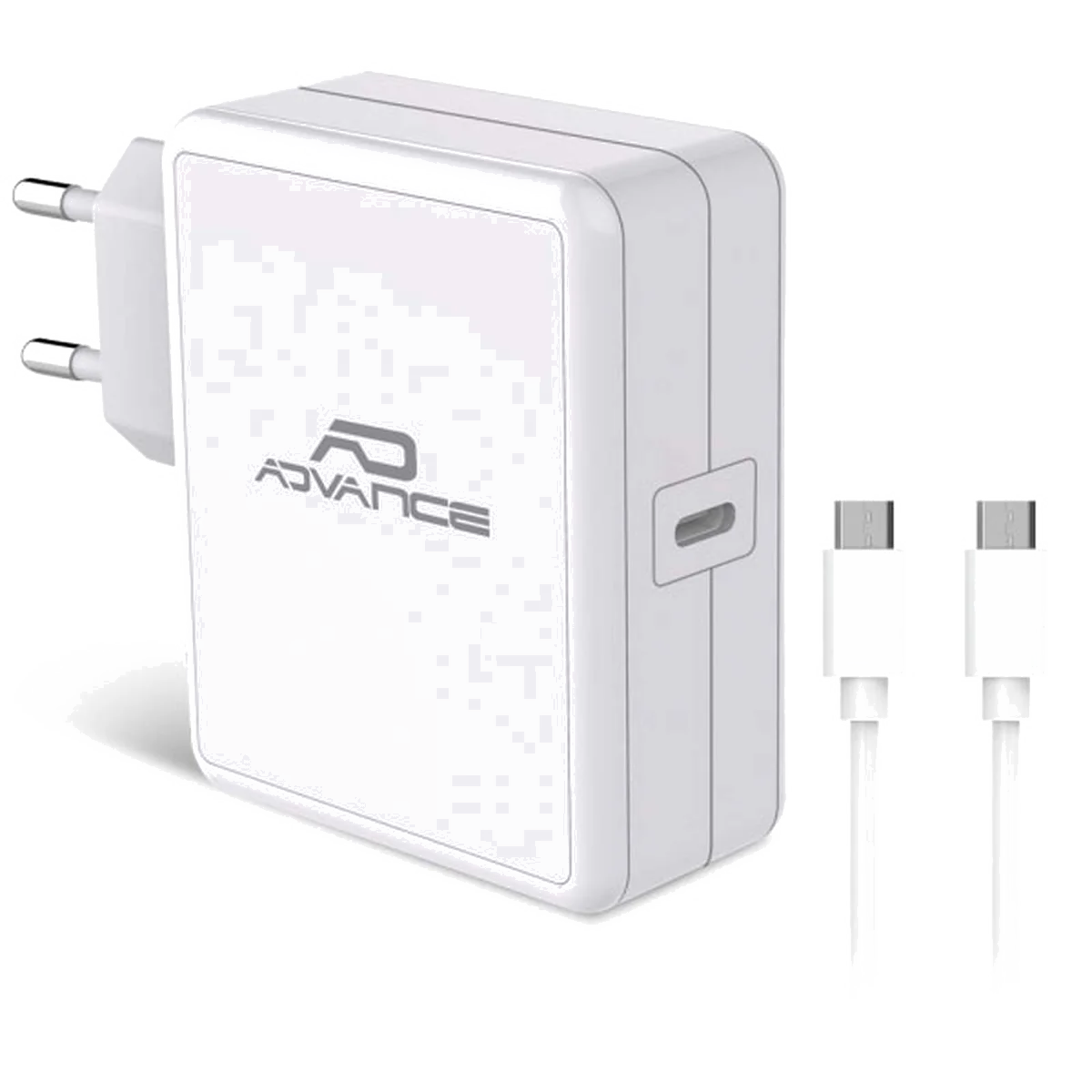 Chargeur Secteur Advance PowerFlex Turbo 65W USB-C + USB-A Blanc