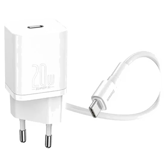 Chargeur Rapide Baseus USB-C 20W avec Câble Lightning Blanc