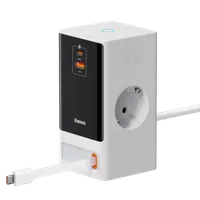 Chargeur Secteur Baseus GaN5 Pro 100W USB-C + USB-A avec Câble USB-C 1m Blanc - 2