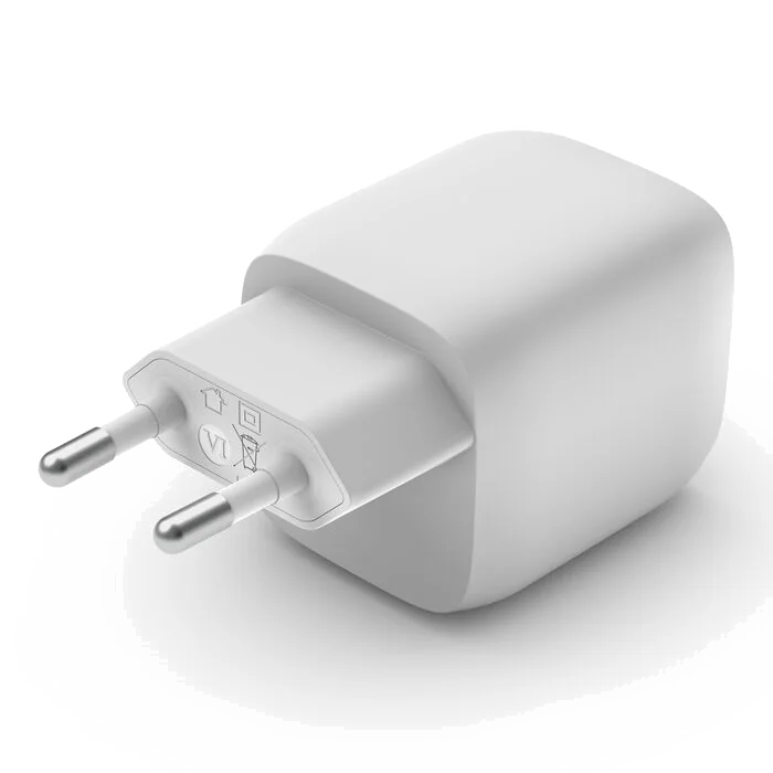 Double Chargeur Secteur USB-C Belkin BoostCharge Pro GaN 45W - Blanc