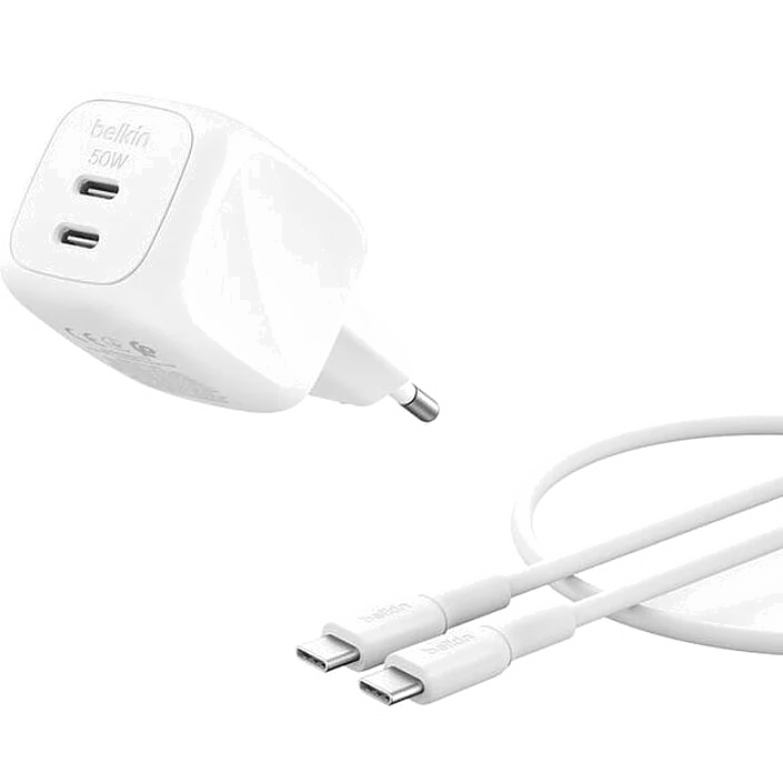 Chargeur Secteur Belkin BoostCharge Pro 200W 4 Ports USB-C GaN Blanc