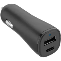 Chargeur Allume-Cigare Gembird 30W USB-C + USB-A - Noir - 1