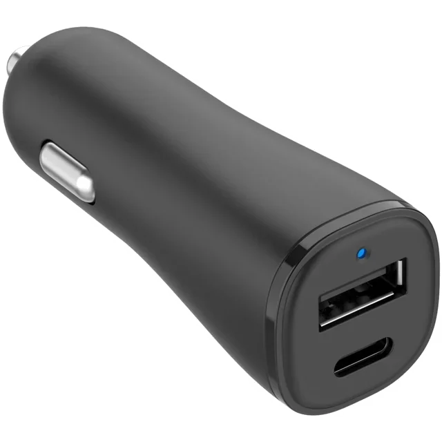 Chargeur Allume-Cigare Gembird 30W USB-C + USB-A - Noir