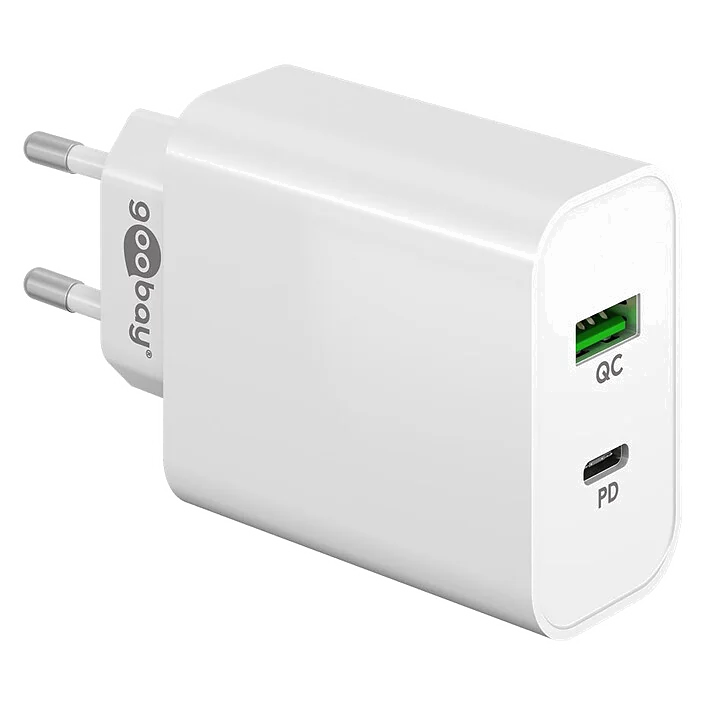 Chargeur Rapide Double USB PD/QC 45W Noir