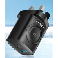 Chargeur Secteur Havit UC132 22W USB-C & USB-A avec Station de Charge Apple Watch - 2