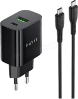 Chargeur Secteur GaN 65W 3 Ports USB-C & USB-A - Noir - 1