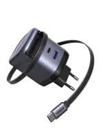 Chargeur GaN UC252 65W 3-en-1 avec Câble Rétractable et Chargeur sans Fil pour Montre - 4