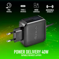 NGS ﻿﻿W-45W TYPEC Ordinateur portable, Smartphone, Tablette Noir Secteur Intérieure - 7