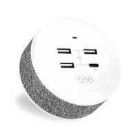 Station de Charge ICONIQ 30W USB-C PD & USB-A - Design Tissu Gris Chiné - 1