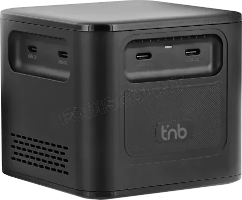 Station de Charge T'nB Cube 380W - 8 Ports USB-C & USB-A - Noir