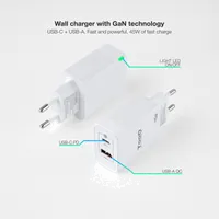 TooQ TQWC-GANQCPD45WT - Chargeur Secteur Universel Blanc Charge Rapide - 2