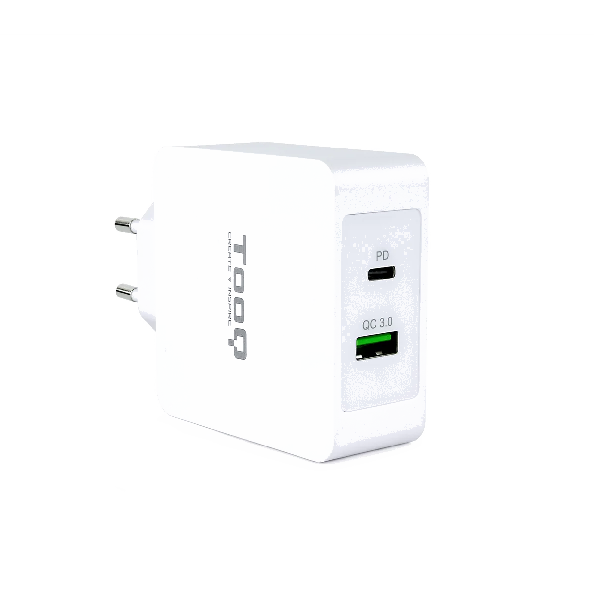 TooQ TQWC-2SC03WT - Chargeur Secteur Universel Blanc Charge Rapide