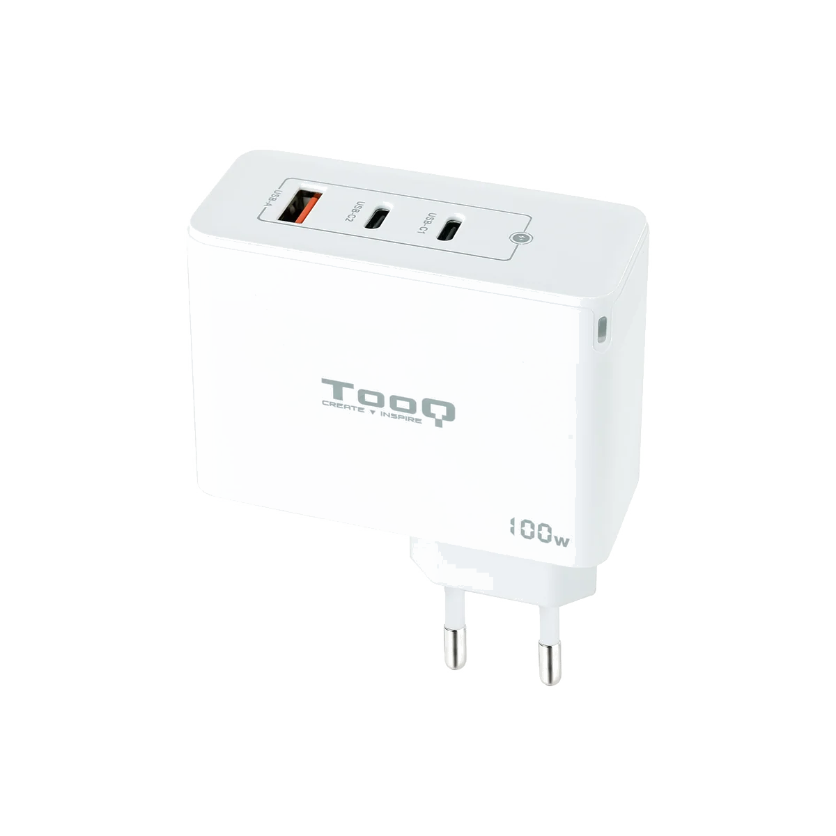 TooQ TQWC-GANQC2PD100W - Chargeur Secteur Universel 100W Blanc