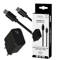 Chargeur Secteur GaN 20W USB-C PD + USB-A QC 3.0 Blanc - 3