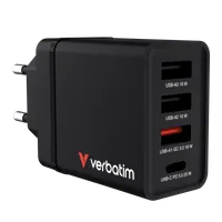 Verbatim Chargeur USB mural 4 ports 30 W - Noir - 2