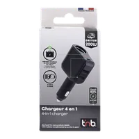Chargeur Allume-Cigare Gembird USB-C & USB-A 65W - Noir - 2
